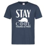 мъжка тениска с надпис stay cool