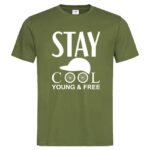 мъжка тениска с надпис stay cool