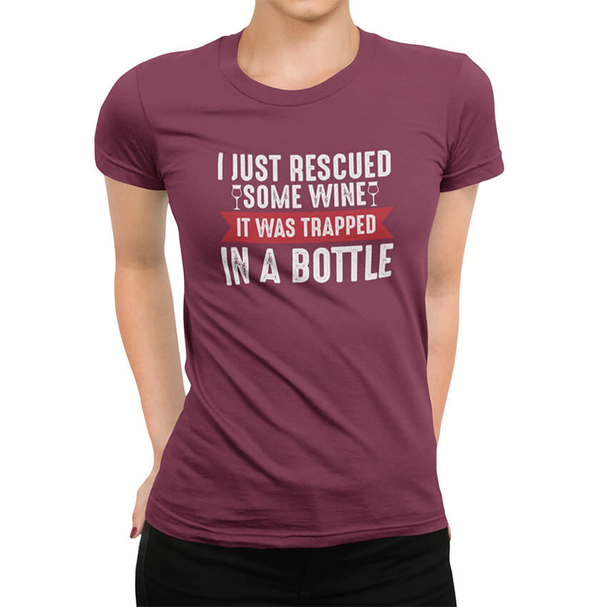 Дамска Тениска Wine in a Bottle