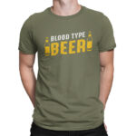 мъжка тениска blood type beer