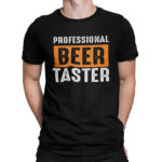 мъжка тениска с надпис professional beer taster