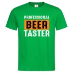 мъжка тениска с надпис professional beer taster