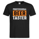 мъжка тениска с надпис professional beer taster