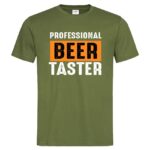 мъжка тениска с надпис professional beer taster