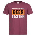 мъжка тениска с надпис professional beer taster