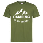 мъжка тениска camping is my therapy тениски с надписи