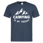 мъжка тениска camping is my therapy тениски с надписи