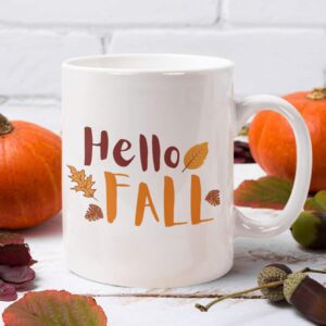 чаша hello fall чаши с надписи и илюстрации