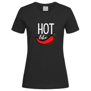 дамска тениска с щампа hot