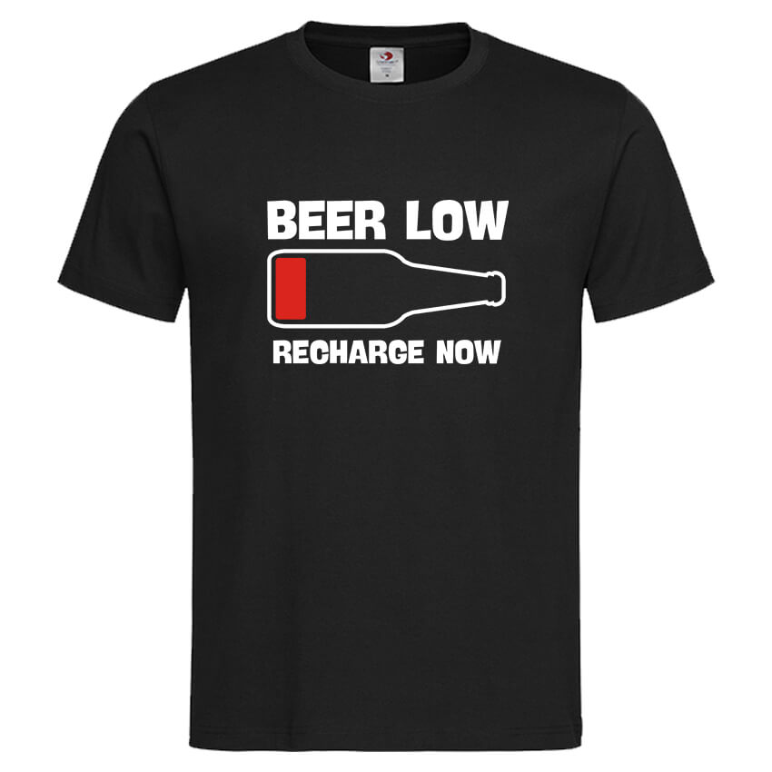 Мъжка Тениска Beer Low (Черен, XL)