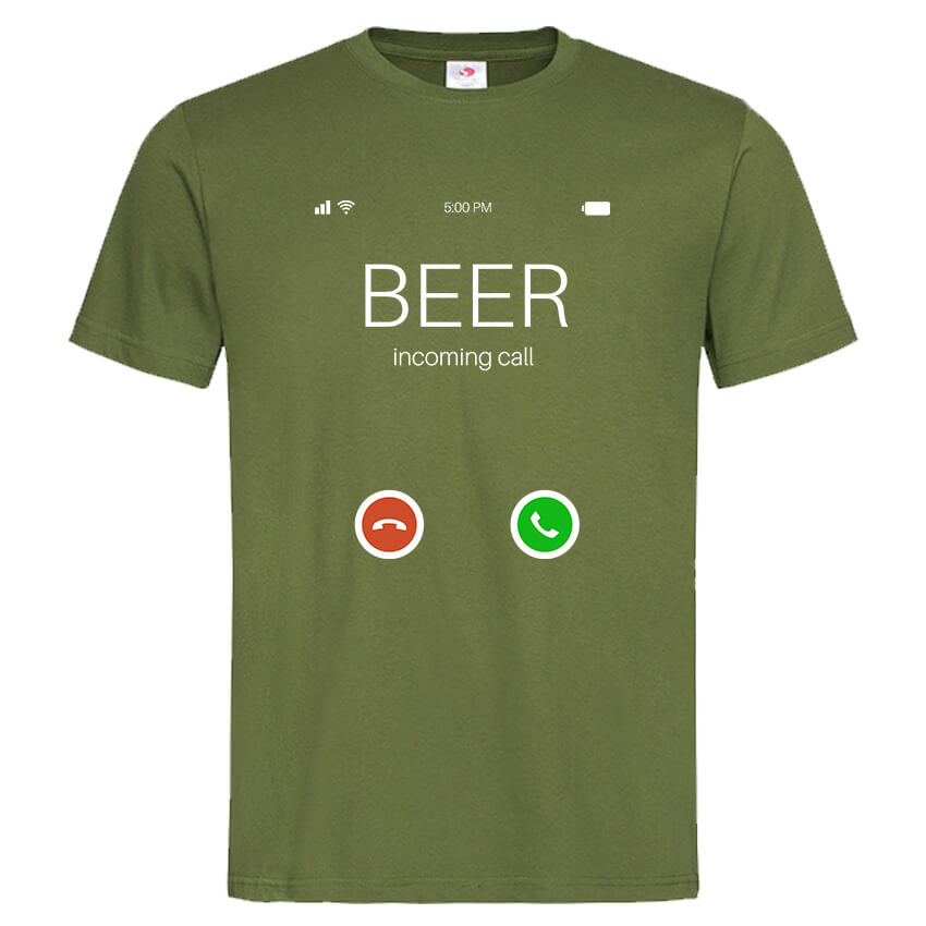 Мъжка Тениска The Beer is Calling
