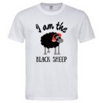 мъжка тениска с щампа the black sheep