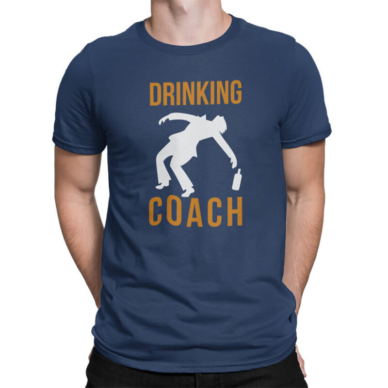 мъжка тениска с щампа drinking coach