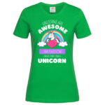 дамска тениска с щампа unicorns are awesome