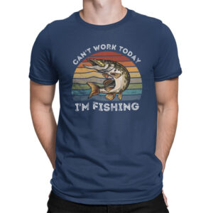 мъжка тениска с щампа i'm fishing тениски риболов