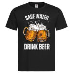 мъжка тениска с щампа save water drink beer