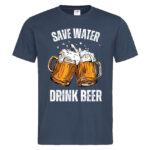 мъжка тениска с щампа save water drink beer