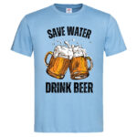 мъжка тениска с щампа save water drink beer