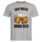 мъжка тениска с щампа save water drink beer