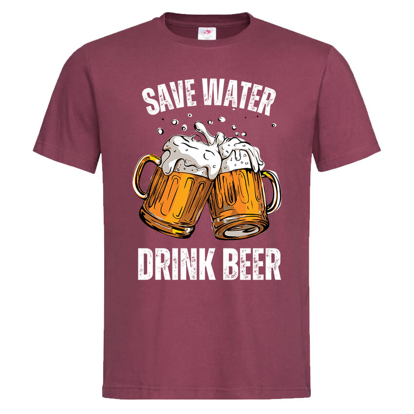 Мъжка Тениска Save Water Drink Beer