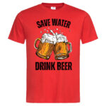 мъжка тениска с щампа save water drink beer