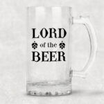 халба за бира с надпис lord of the beer класическа