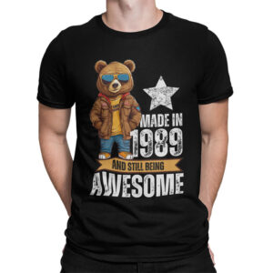 мъжка тениска с щампа awesome bear