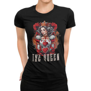 дамска тениска с щампа the queen