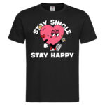 мъжка тениска с щампа stay happy