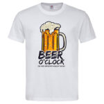 мъжка тениска с щампа beer o'clock